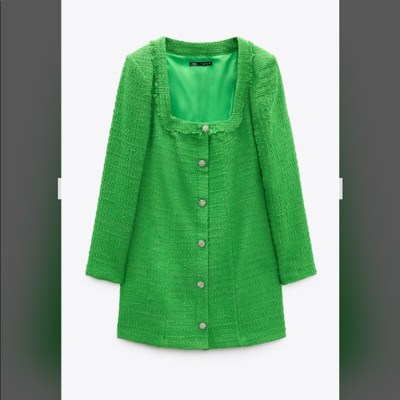 Zara Textured Weave Dress. New W/Tags. - Picture 8 of 12